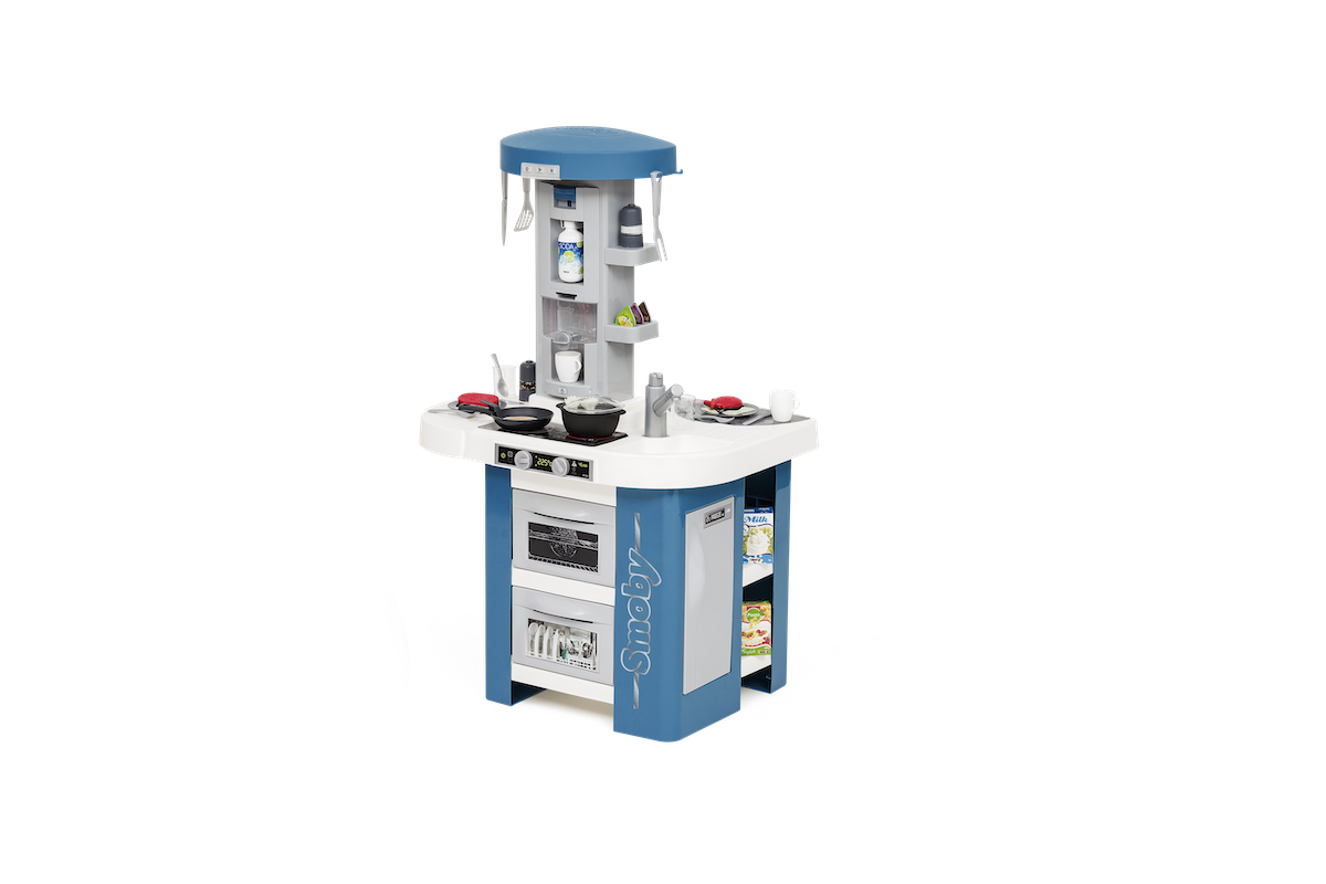 Kuhinja s tehnično opremo Tech Edition Smoby elektronska z veliko zvoki in lučkami a 35 dodatkov 100 cm